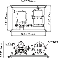 Vista 7 de SEAFLO Sistema de Bomba de Agua y Tanque Acumulador Serie 33 - 115V, 3,3 GPM, 45 PSI, Tanque de 0,2 Galones Reduce el Ciclado Para Uso Marino