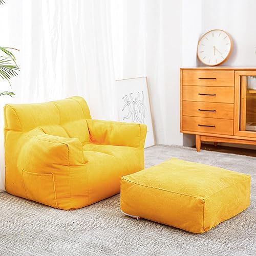 Sofá Lazy Sack  Puf gigante para adultos (sin relleno), tumbona perezosa, tatami, ultra suave, funda para silla, muebles de sala de estar, asiento