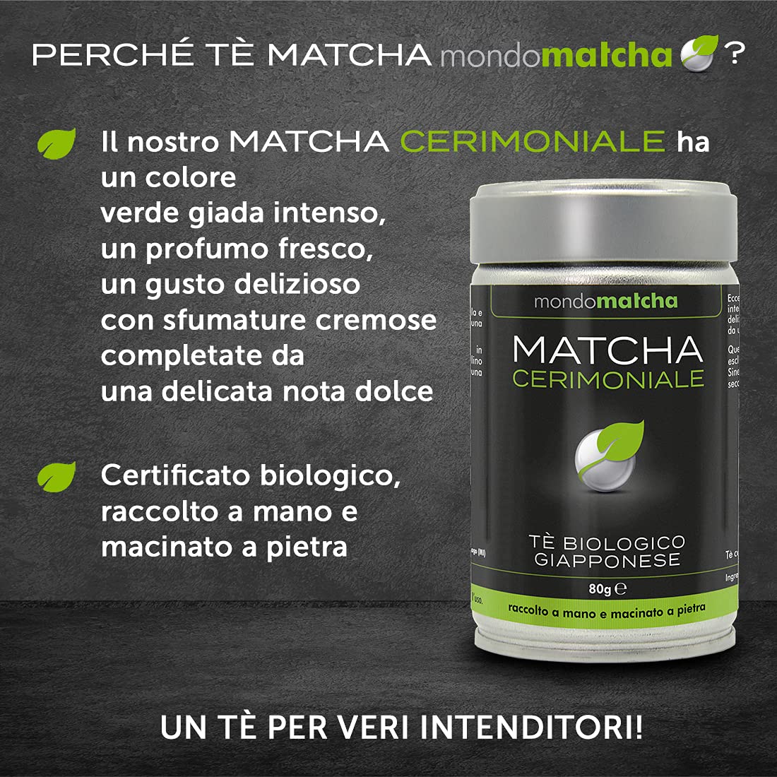 mondomatcha Bio Japanischer Matcha Grüntee - Zeremonieller Grad aus der 1. Frühjahrsernte für Schätzer - aus den kostbaren Teegärten von Kagoshima, handgeerntet, steingemahlen -80g
