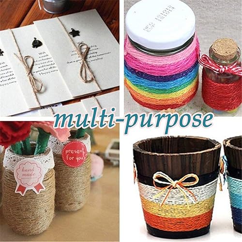 Miniatura 14 de Rollo de yute de cáñamo de 164 pies y 0.079 in para envolver regalos de Navidad, manualidades, exhibición de imágenes y adornos (marfil)