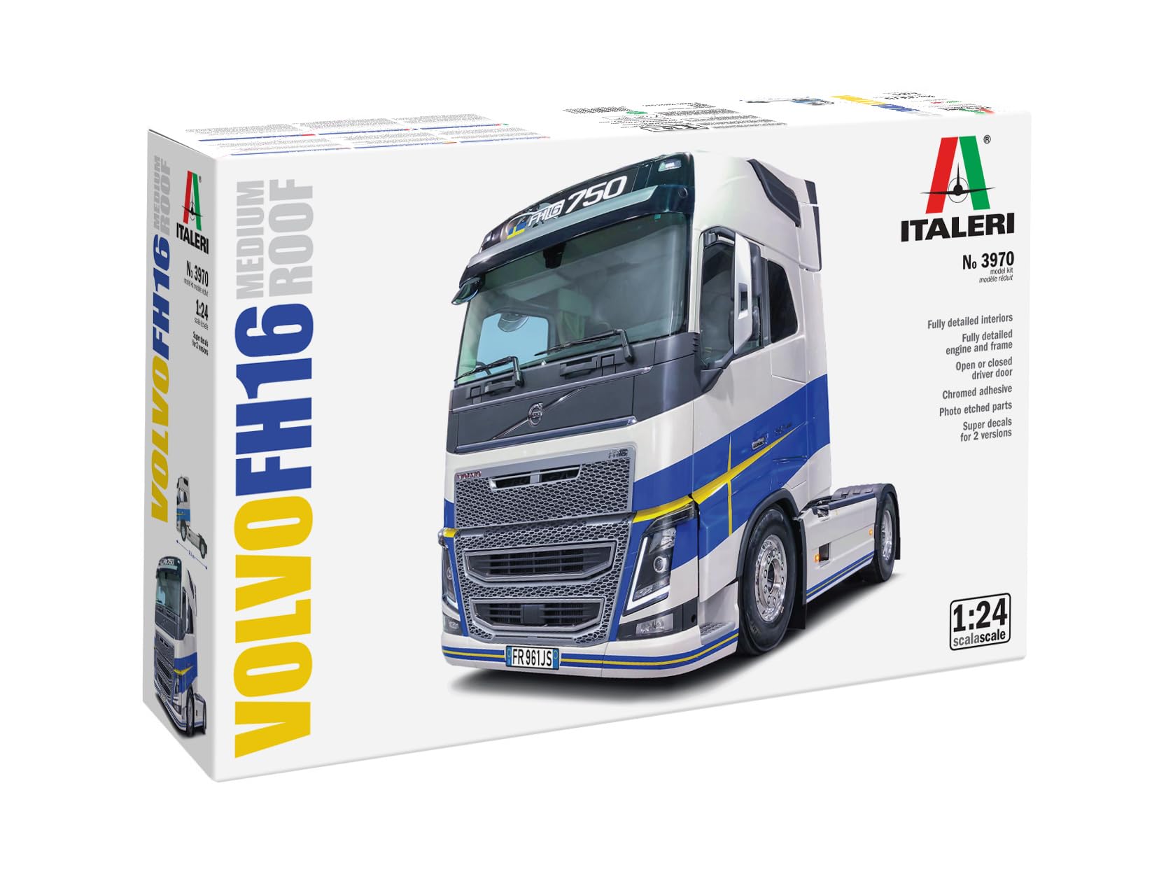 Amazon | イタレリ 1/24 ボルボ FH-16ミディアムルーフ トレーラー