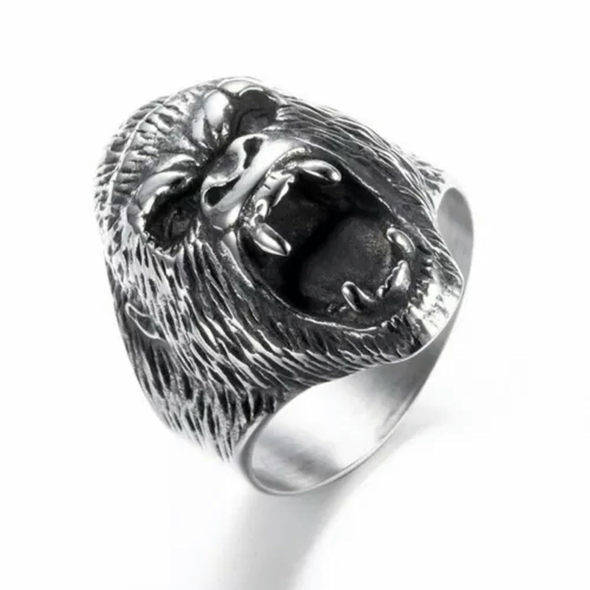 Anillo de mono King Kong plata 925 el regalo perfecto para hombres