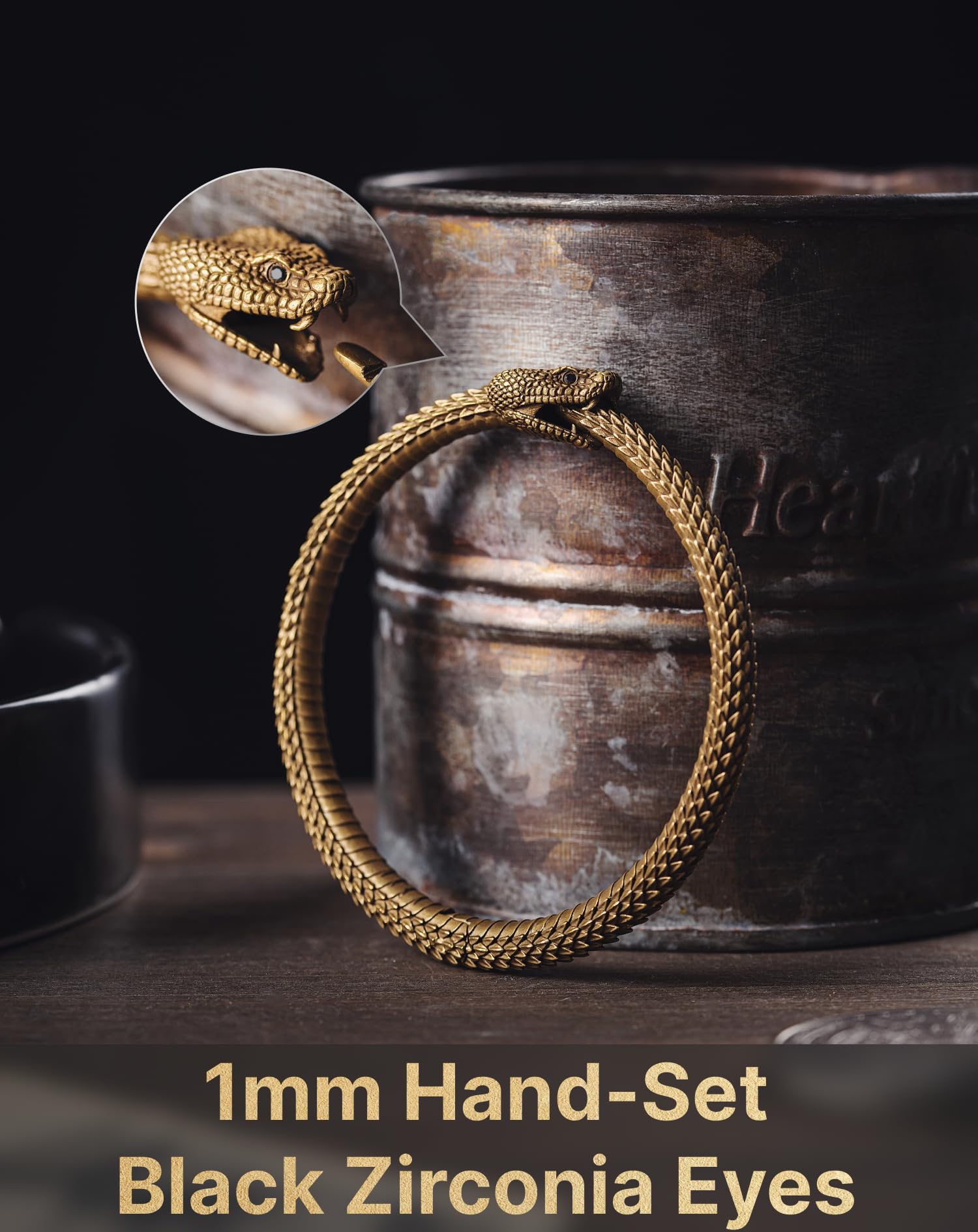 COPPERTIST.WU Ouroboros Armreif Armbänder Armband Armreifen Damen Herren Schmuck Handgefertigte Originaldesigns Messing