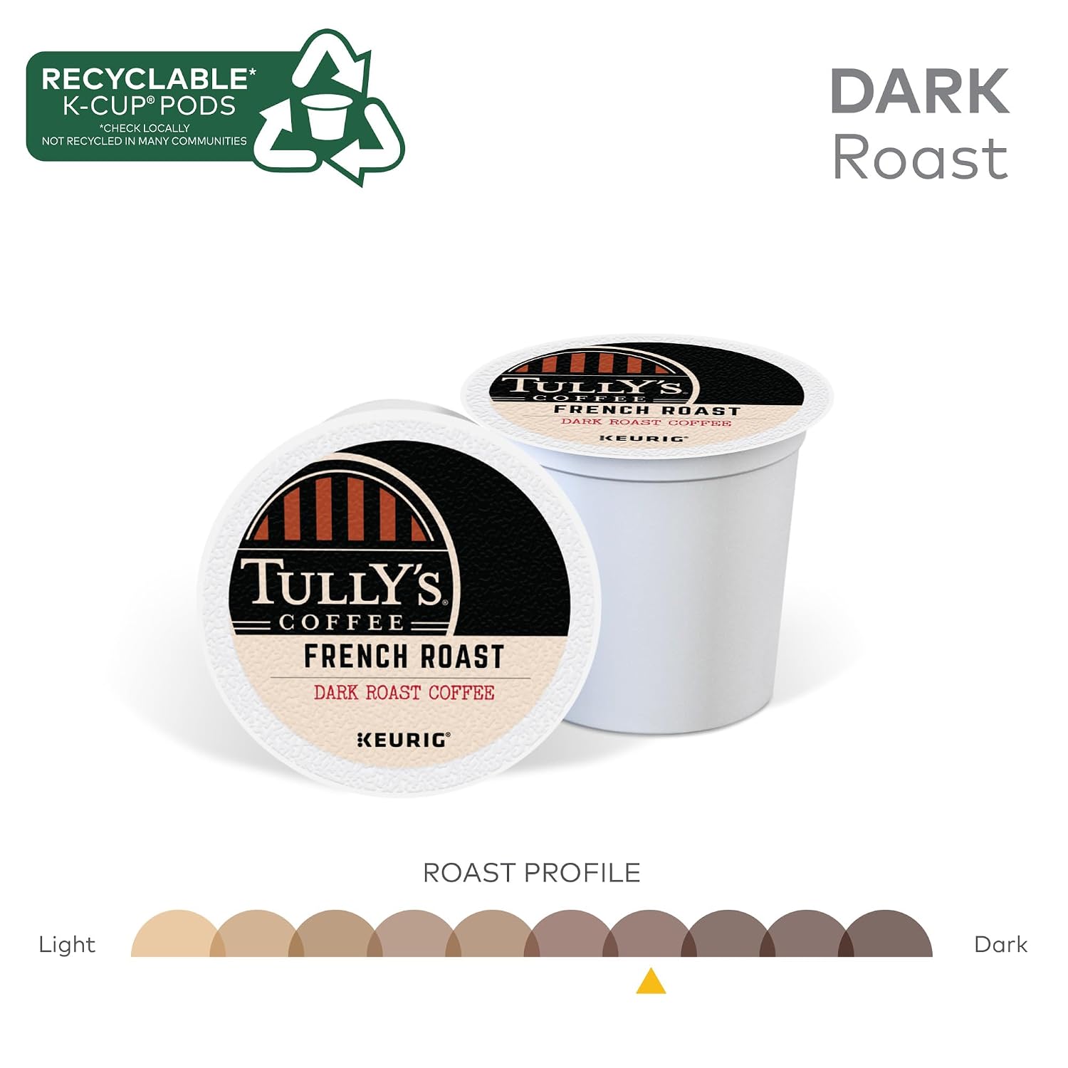Tully's Coffee French Roast, Keurig Single-Serve K-Cup Pods, Dark Roast, 96 Count image 3