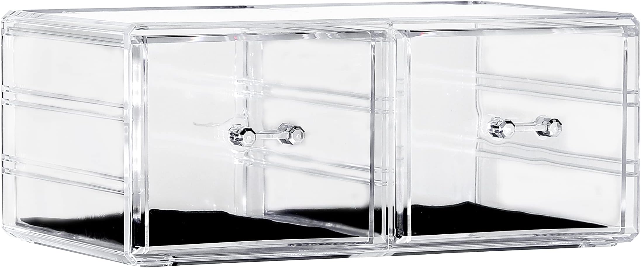Acrylic Storage Organizer - Stackable Acrylic Drawers for Clear Makeup Organizer, Under Sink Clear Drawer Organizer, Clear Organizing Drawers for Skincare,craft,Jewelry,Make up,Machine Organizing