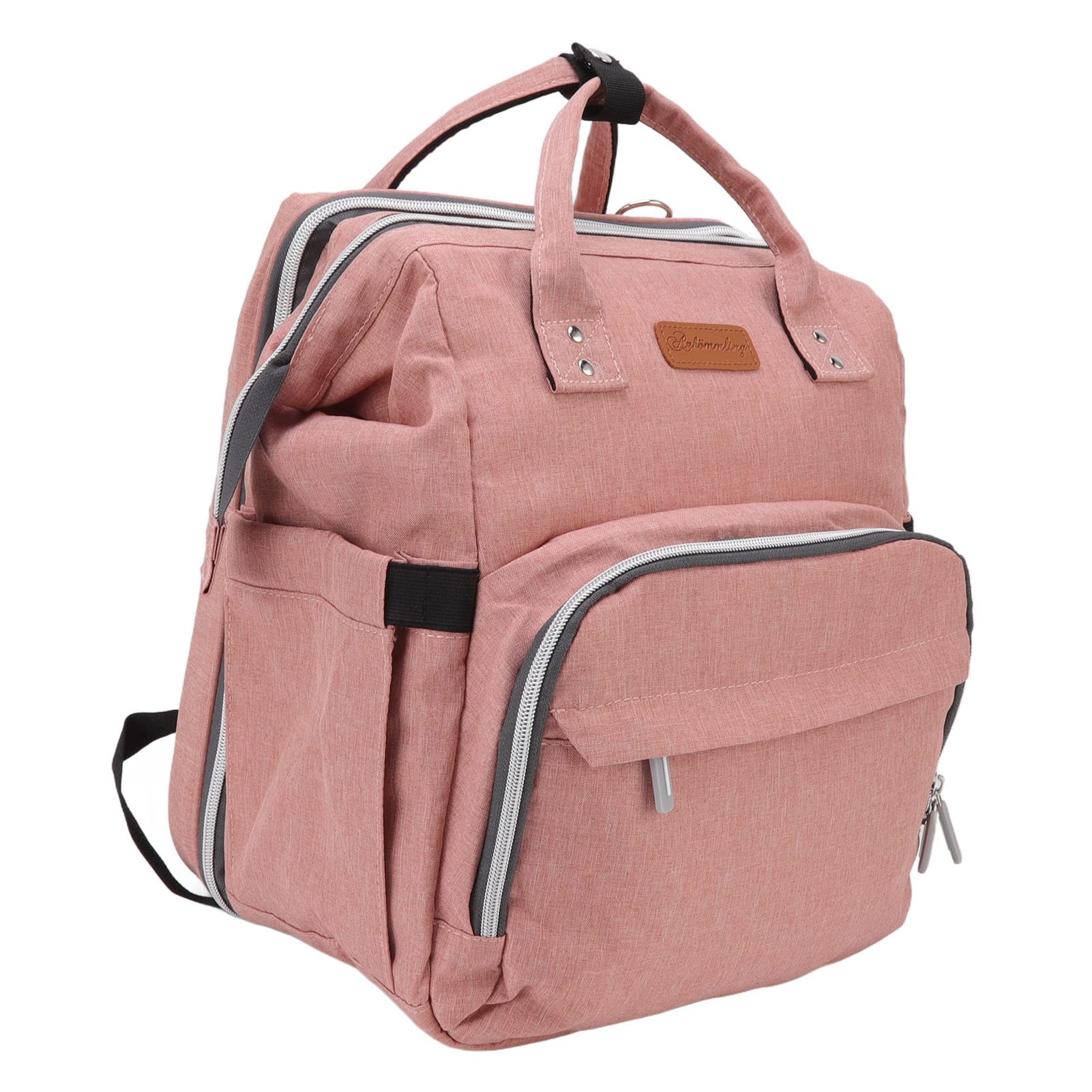 yeck Stain-Resistant Portable Folding Crib Bag Baby Diaper Bag Multi-Compartment Travel Design for Home Outdoor Activities Pink-picture-44
