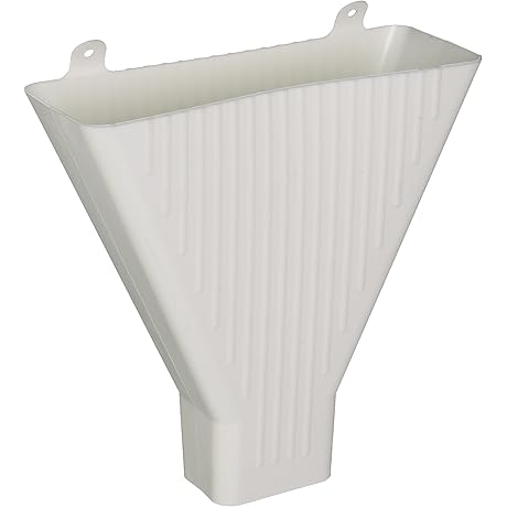 Downspout Funnel with 2" x 3" Dimensions in Plastic & White from AMERIMAX