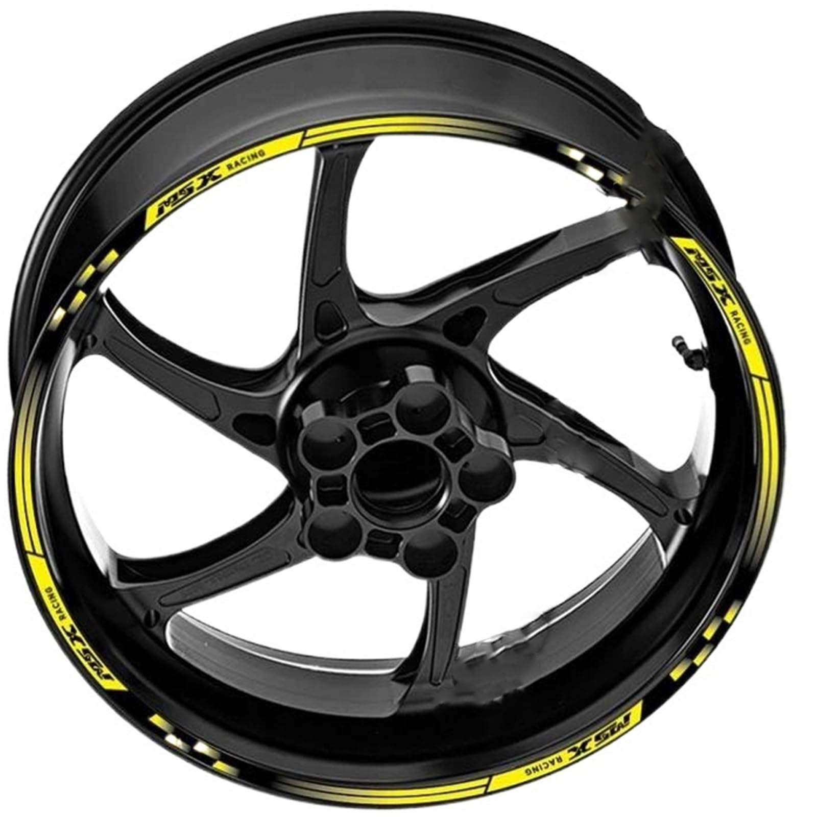Sticker Part Motorcycle Reflective Wheel Hub Sticker Rim Decal Stripe Tape Waterproof Accessories for H-onda MSX125 SF MSX 125 Grom Msx125(Yellow)