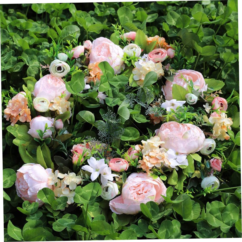 Ghirlanda di Fiori di peonia | Ghirlanda di peonie Artificiali Ghirlande per Porte Rotonde Floreali per la Decorazione della casa di Nozze della Porta d'ingresso
