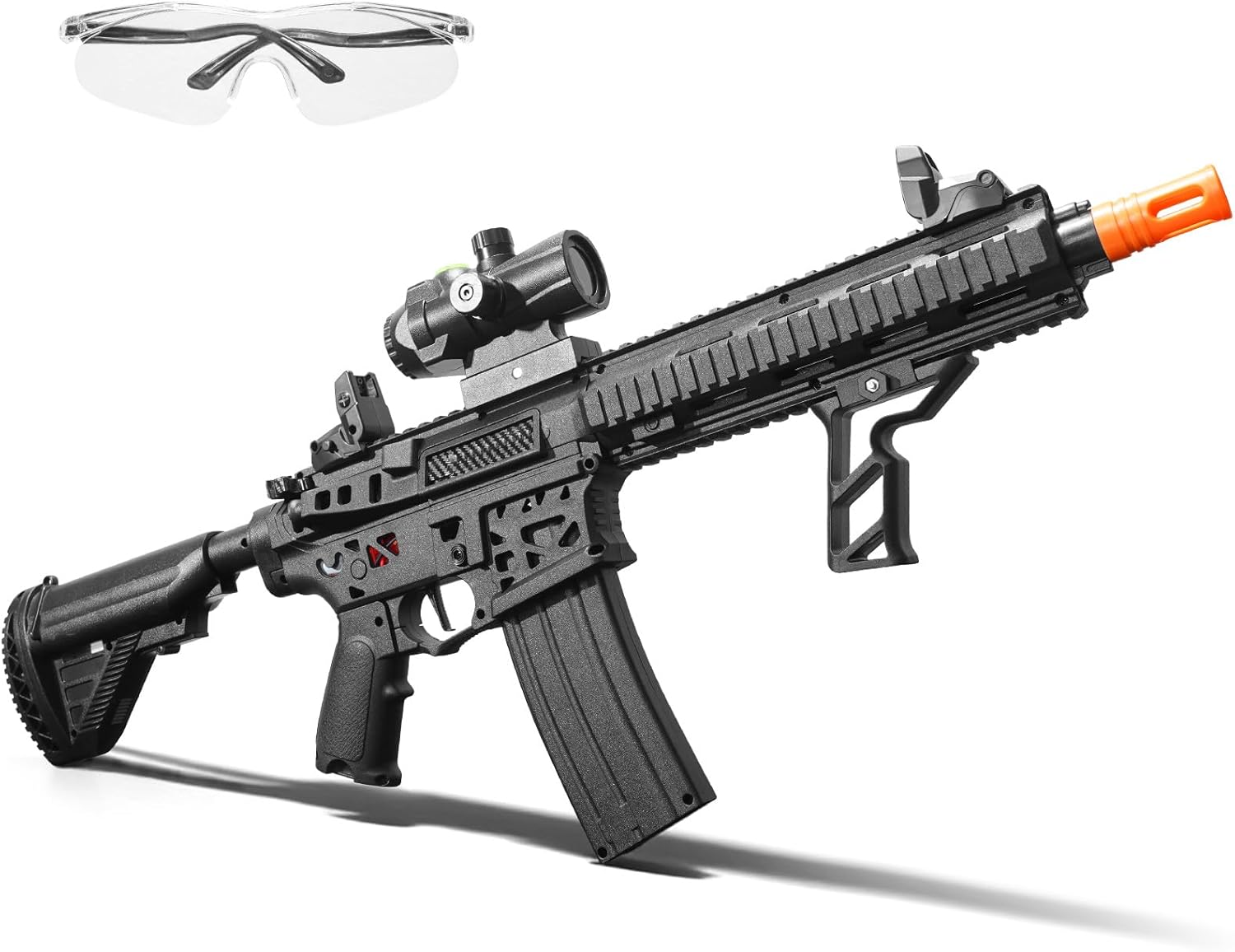 JellyBullet Automatic Blaster, Nylon Body, 200 FPS Automatic Repeating & Single Mode, Pre-Feeding Clip, Ages 18+ (MBLC4)