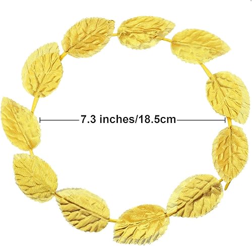 Miniatura 2 de 12 piezas de tocado Toga de Halloween con hojas doradas, corona de laurel, corona griega, diadema de hoja dorada, corona romana, disfraz de Toga