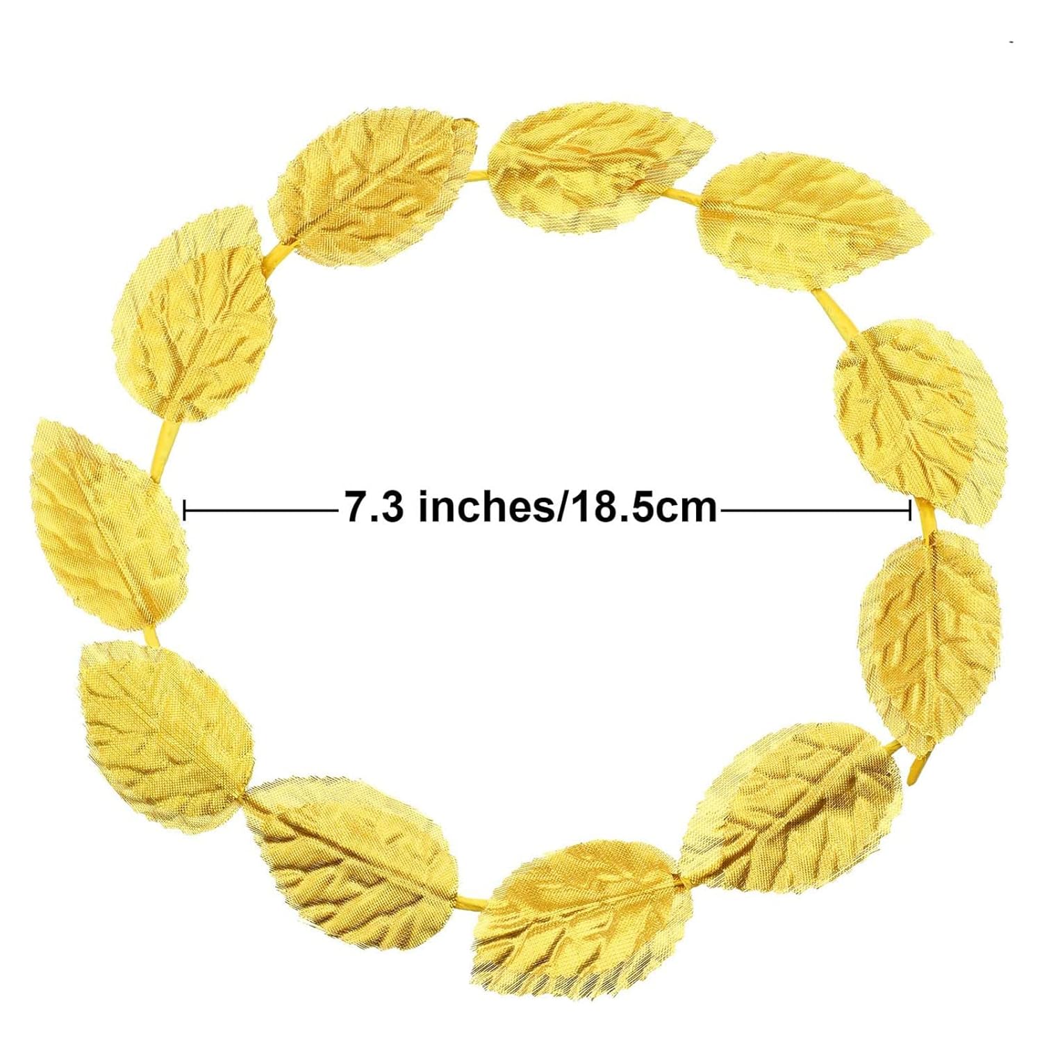 Unittype 60 Pcs Gold Laurel Crown Wreath Gold Leaf Headband Greek Toga Goddess Costume Headpiece for Women Halloween Accessories