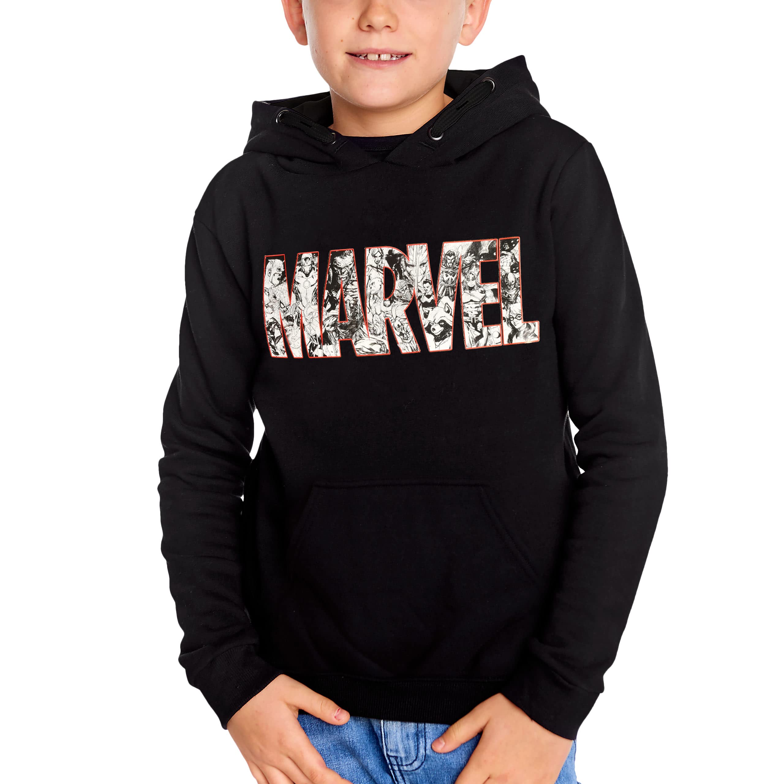 Elbenwald Marvel Bluies z Marvel Comic Motif for Children Bawełniany czarny