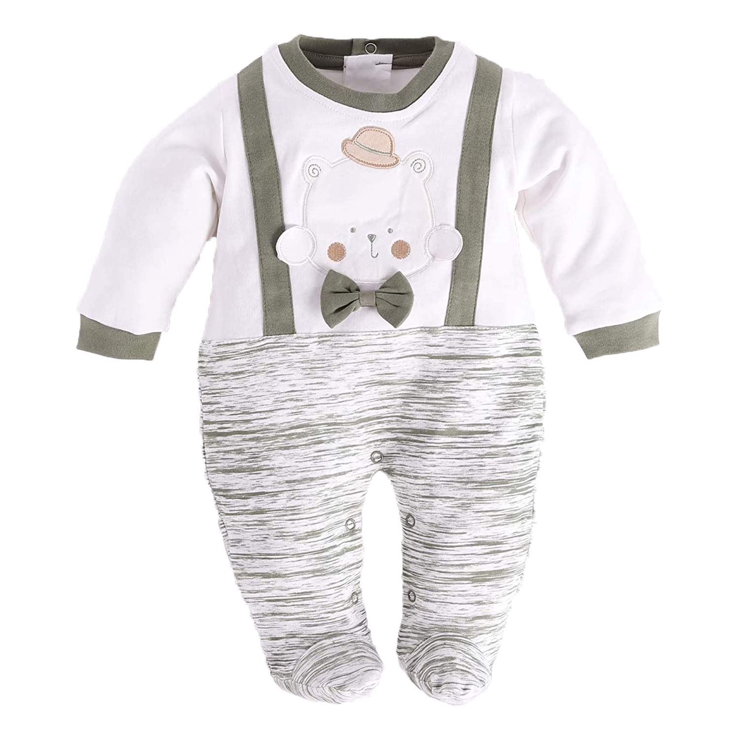 BABY GO Solid Full Sleeves Rompers for Baby Girls