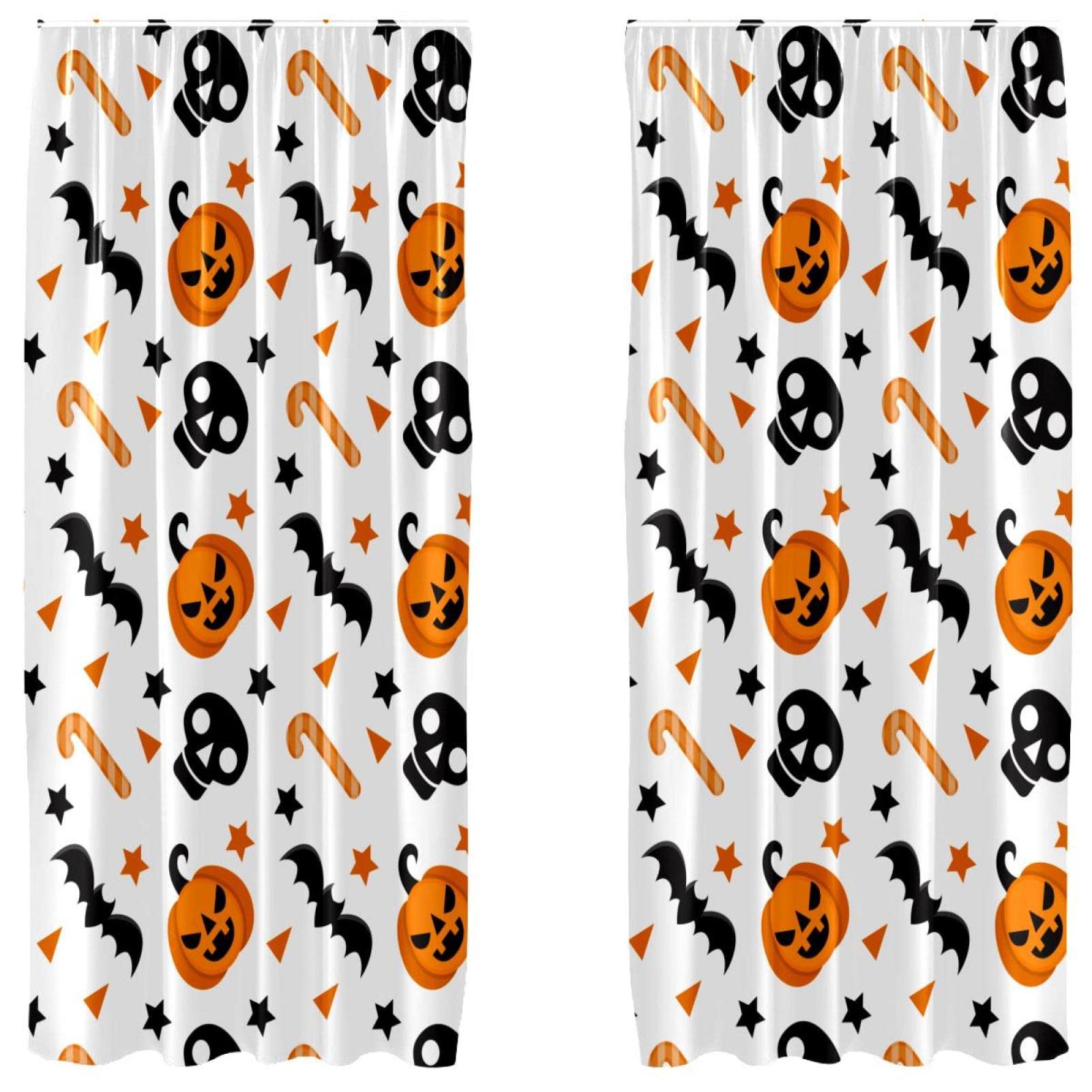Habillage de fenêtre pour salon et chambre : créez un décor d'Halloween immersif de 213 cm de haut
