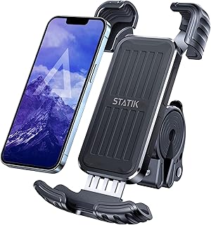 Statik Bike Phone Mount Universal Motorcycle Phone Mount, Bike Phone Holder Handlebar for Bike - Bicycle Phone Mount for Motorcycle Phone Holder Mount - Stroller Phone Holder for Bike