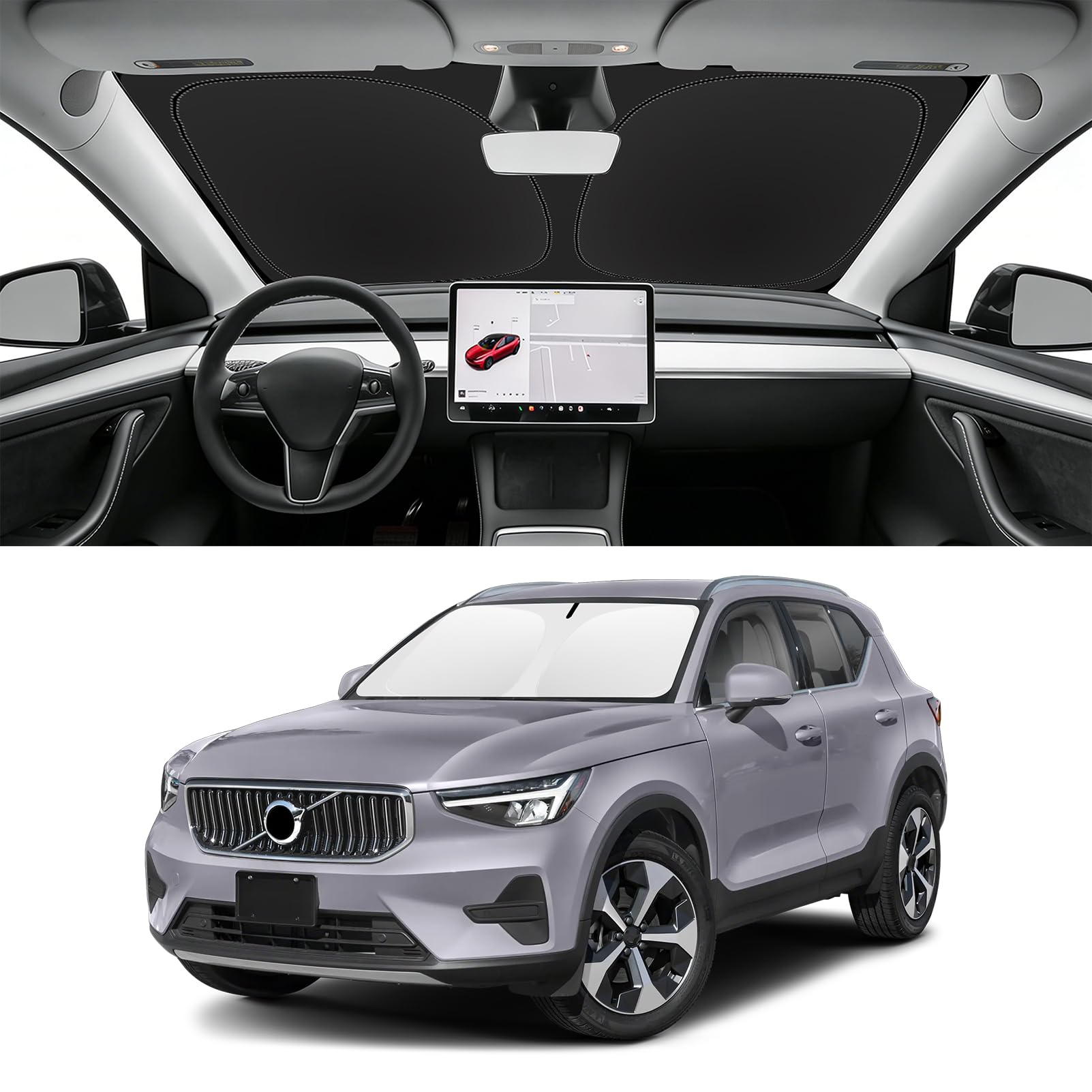 Custom Fit Windshield Sun Shade for Volvo XC40 2019-2026