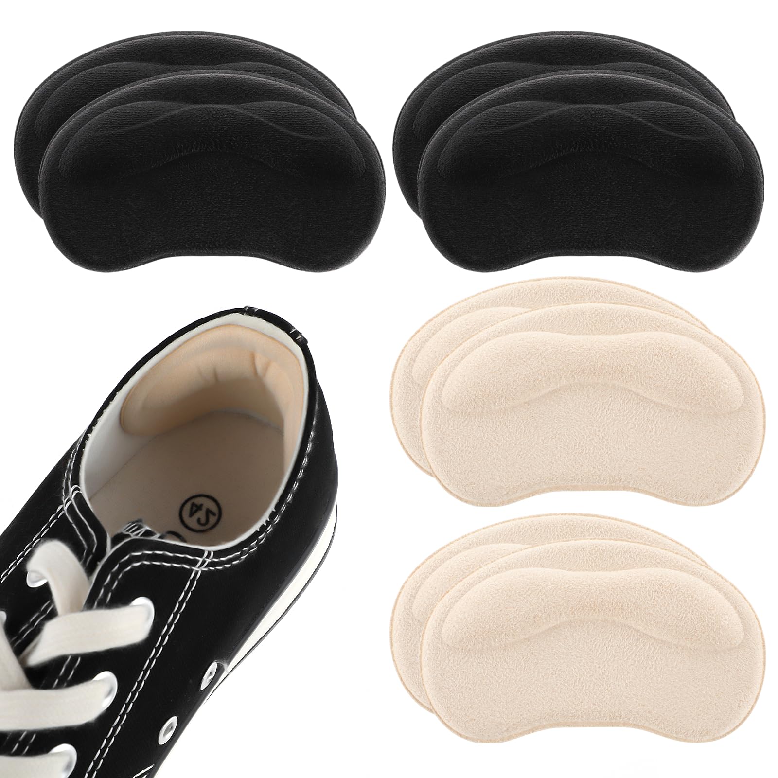 Sibba Pair Heel Cushion Pads, Self-Adhesive Heel Grips Inserts for Boots  Loose Shoes Too Big, Anti Blister Shoe Liners Heel Protectors, Reusable