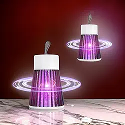 Kit Com 2 Luminárias Mata Mosquito, Repelente Elétrico, Luz UV, Armadilha Com Choque, Abajur LED, Portátil USB, Proteção Para Ambientes, Marca VARENZIA