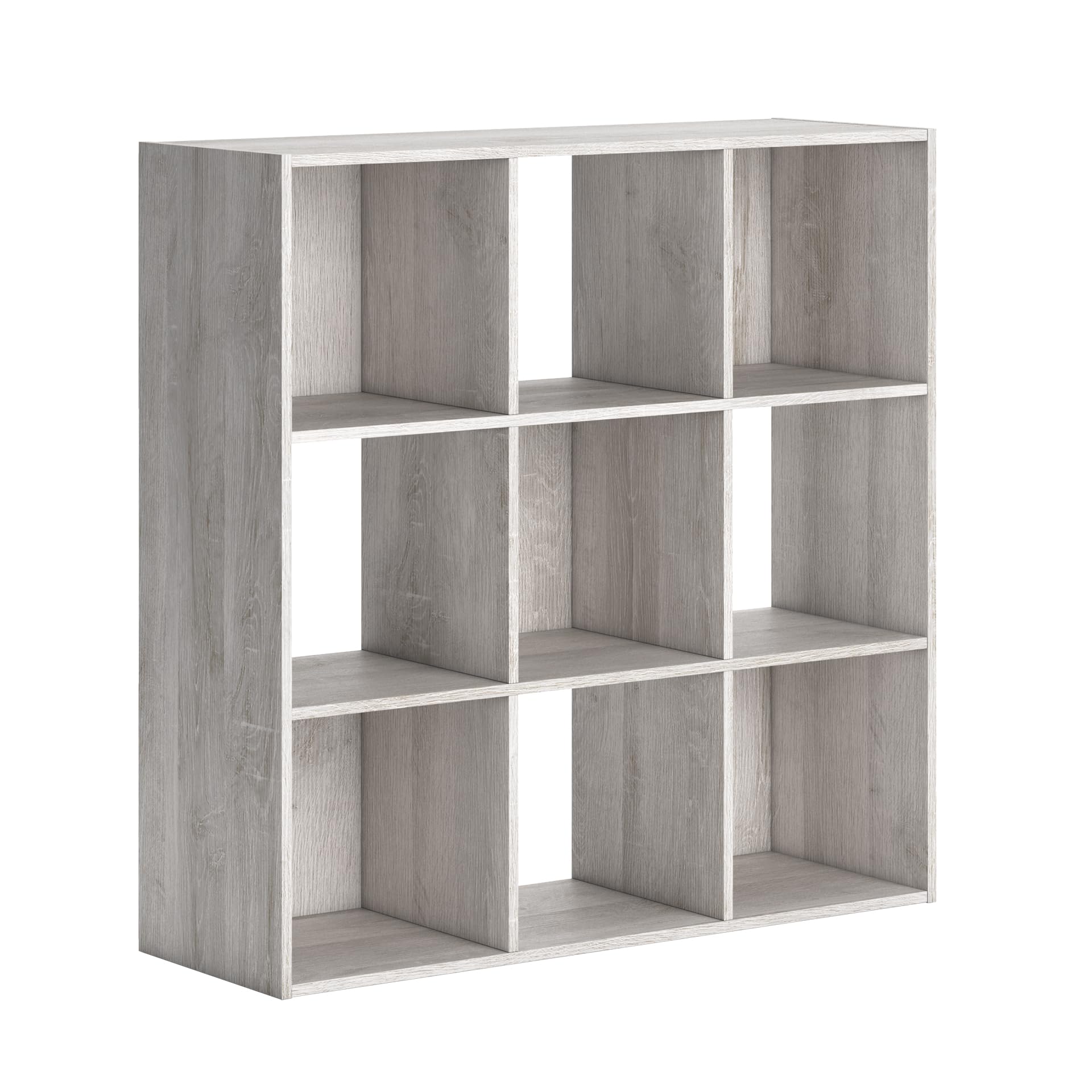 signature design by ashley paxberry coastal 9 cube storage organizer or bookcase, whitewash