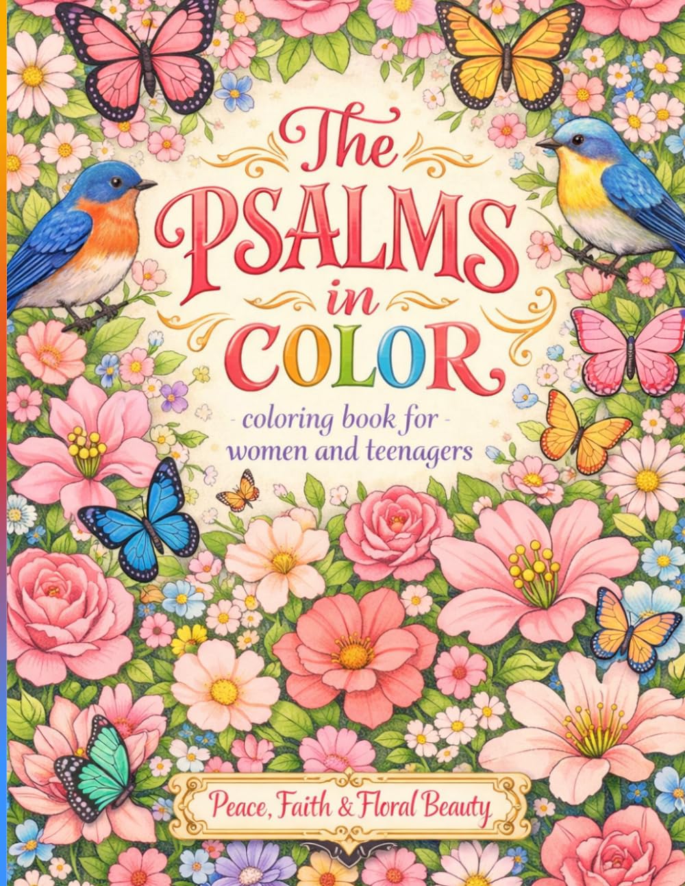 The Psalm in color: Coloring book for women and teens (Bible Psalms Coloring Series for Women)
