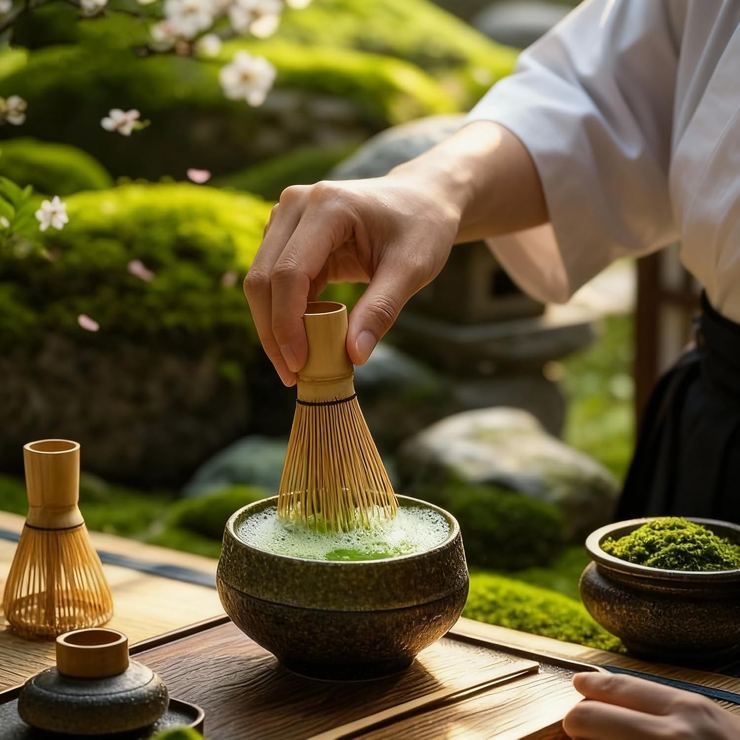Matcha Whisk - 2-pack Bamboo matcha Whisk set, Handcrafted Traditional Japanese Chasen (2)