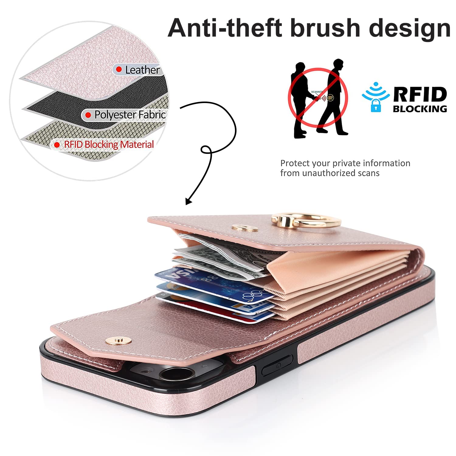 Asuwish Funda Para IPhone 13 Pro De 6.1 Pulgadas Con Protector De
