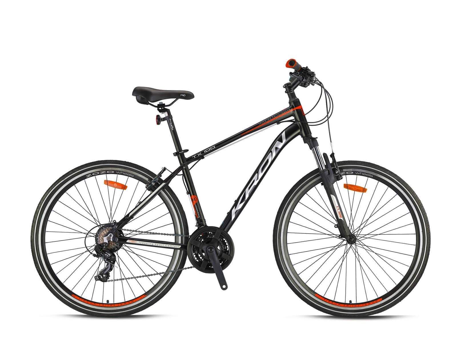KRON TX 100-28" Trekking - 18' - 21 Vites - V.B. - Siyah-Gri/Kırmızı