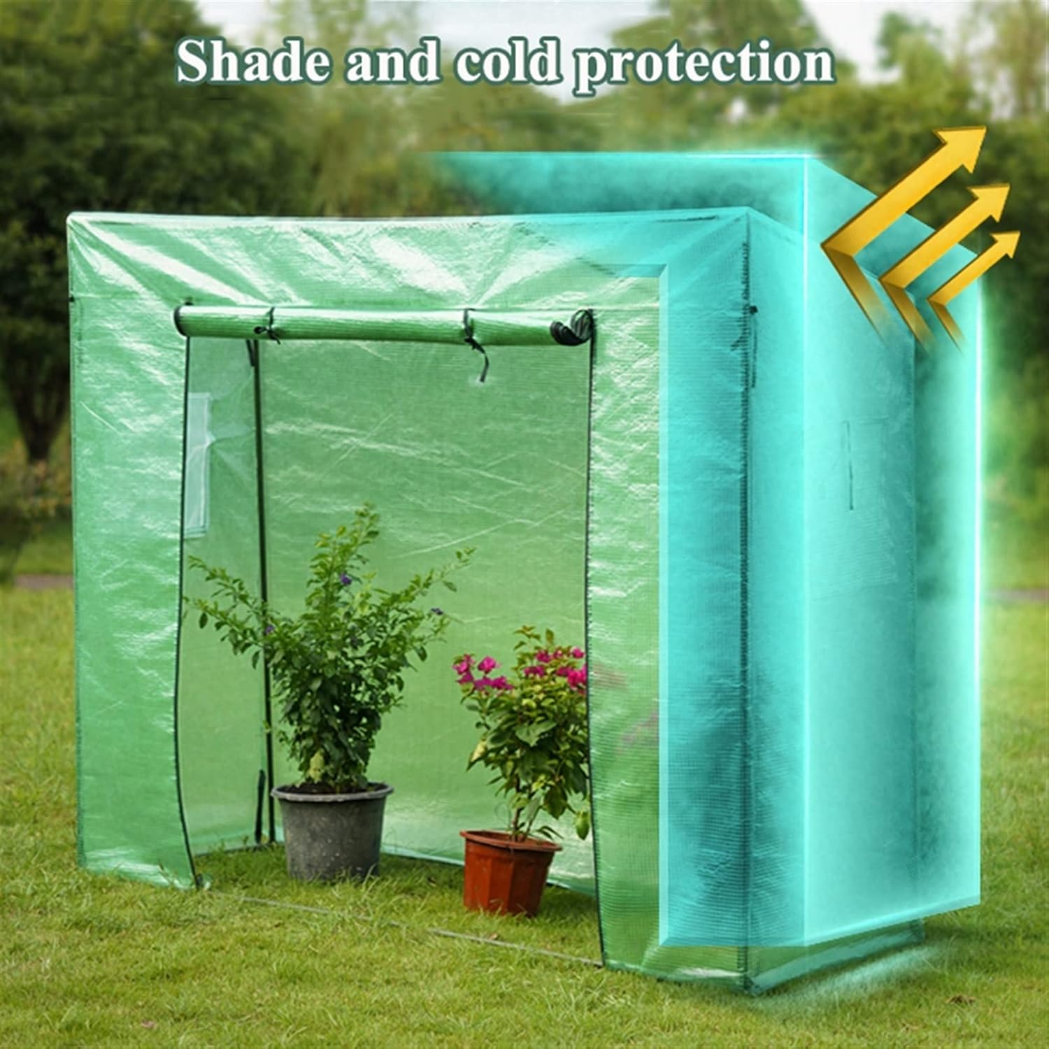 Indoor Outdoor Plant Gardening GreenHouse, Waterproof UV Protected,with Durable PE Cover, Grow Seeds & Seedlings That Need Frost Protection ( Color : Green )