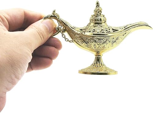 Miniatura 4 de Aveson, lámpara de genio liviana, estilo clásica de colección, recipiente para el hogar, decoración para mesas y regalos, Plateado, S