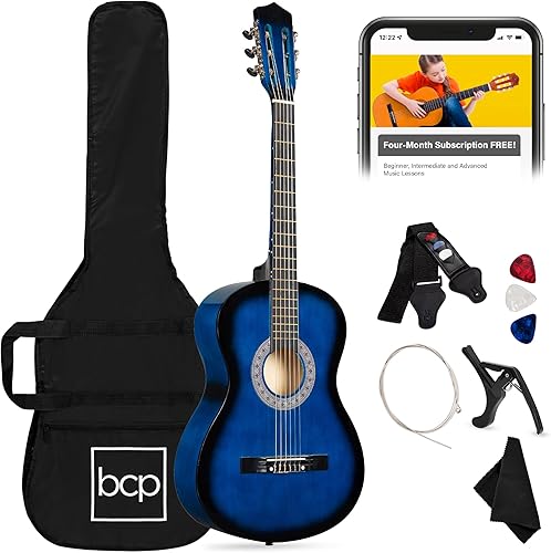Vista 45 de Best Choice Products - Kit de guitarra acústica para principiantes, 38 pulgadas Rayos de sol