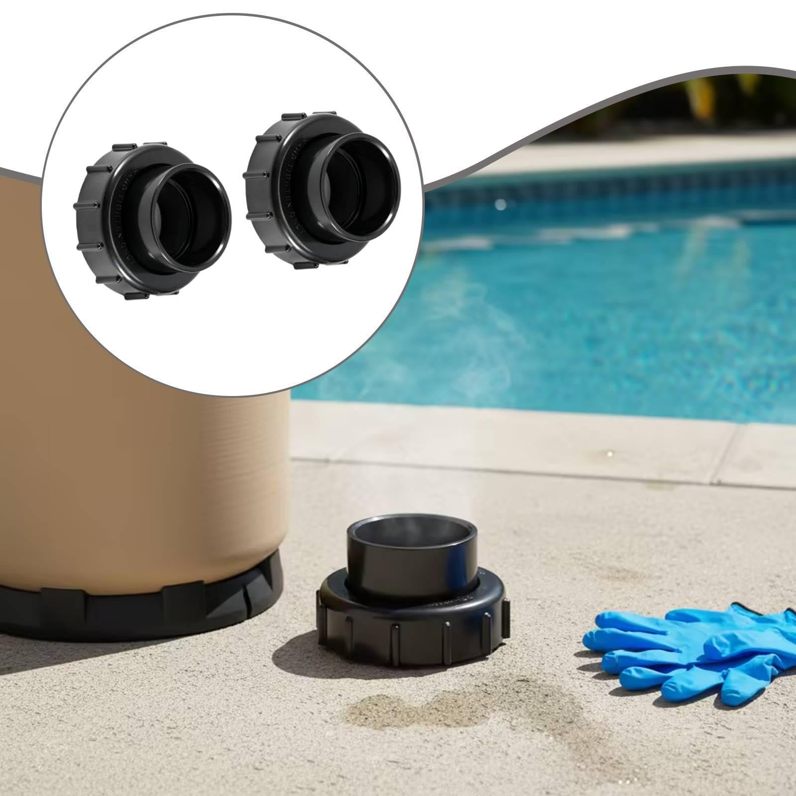 Perfeclan 270100 Adaptador válvula para Piscina, filtrado, fácil instalación, Accesorios, Piezas Profesionales Resistentes al Desgaste, Repuesto PVC para, 2 Juegos