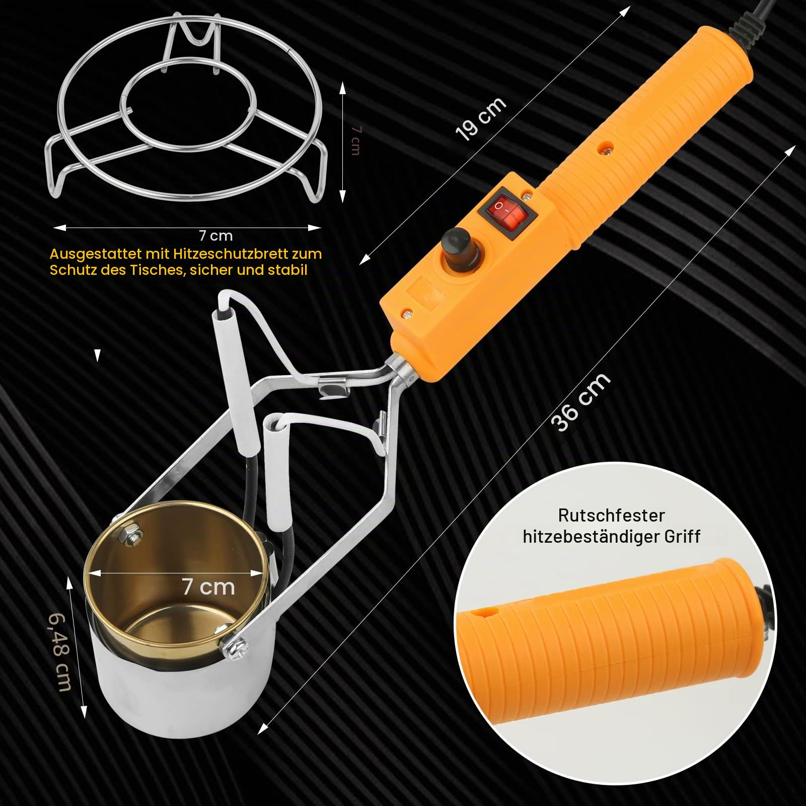 Bleischmelztopf zum Angeln und Kugelformen-Set, elektrischer Schmelztopf für Blei, Tiegel zum Schmelzen von Metall, Bleiformen zum Angeln von Gewichten, geeignet für Angelgewichte, Formen und