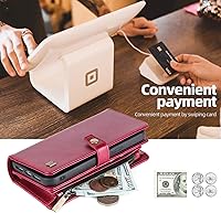 Vista 4 de Funda tipo cartera para iPhone 15 Pro Max, funda para iPhone 15 Pro Max con tarjetero, funda de cuero para iPhone 15 Pro Max para mujeres y hombres