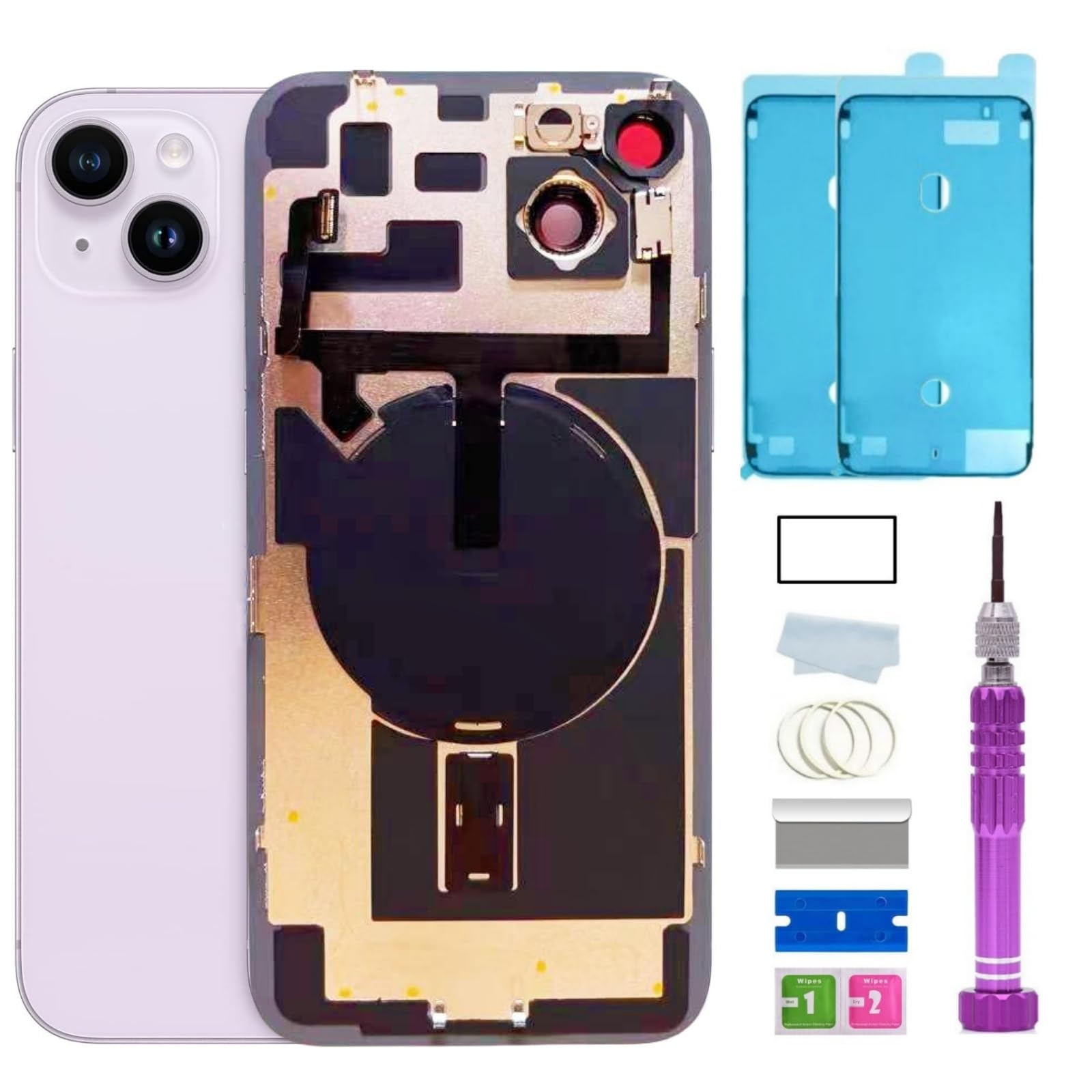 Amazon.com: 14 Plus Back Glass Replacement with Plate & Flex Cable