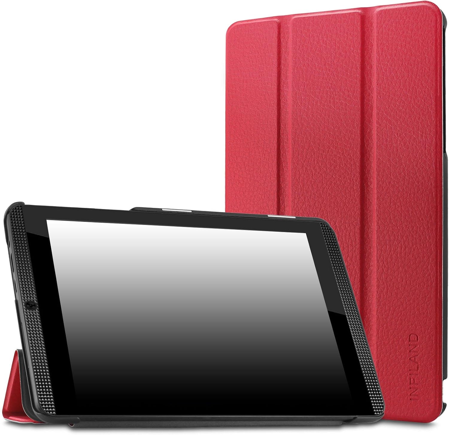 Infiland NVIDIA Shield Tablet K1 Case - Slim Shell Case Cover for 2015 Nvidia Shield K-1 8.0-Inch (Newest Version) / 2014 NVIDIA Shield 2 Tablet 8-Inch (with Auto Wake/Sleep Feature), Red
