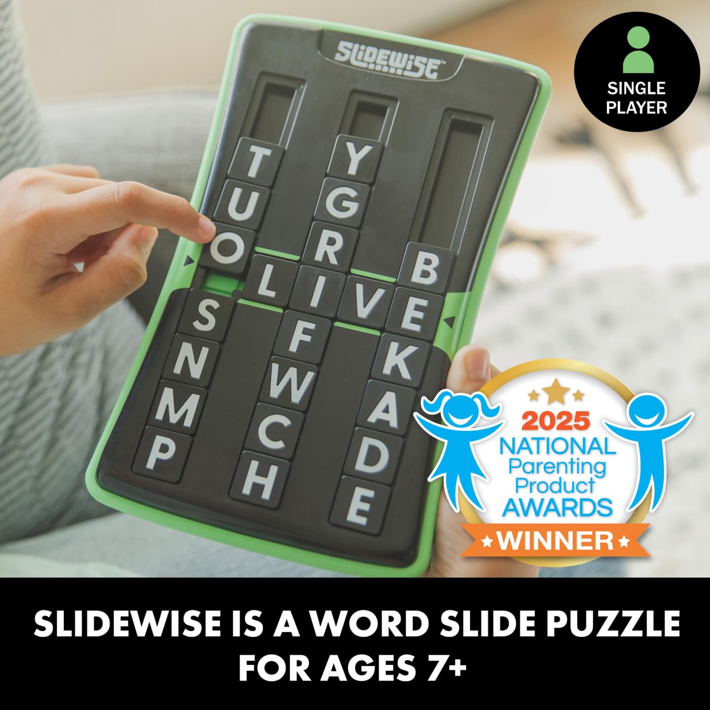 Learning Resources Slidewise, Word Game for Kids Teens & Adults, Handheld Brain Teaser Challenge, Letter Slide Puzzles - Image 2