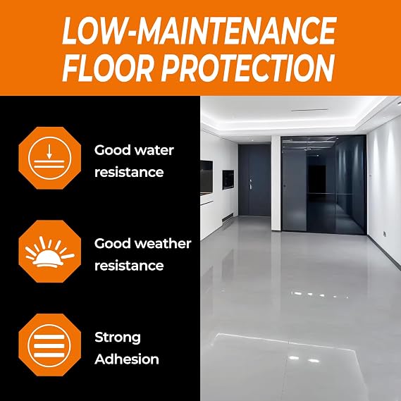 Floor Paint, Indoor Epoxy Floor Coating, 2 Pounds, Gray, Household Tile Color Changing Paint