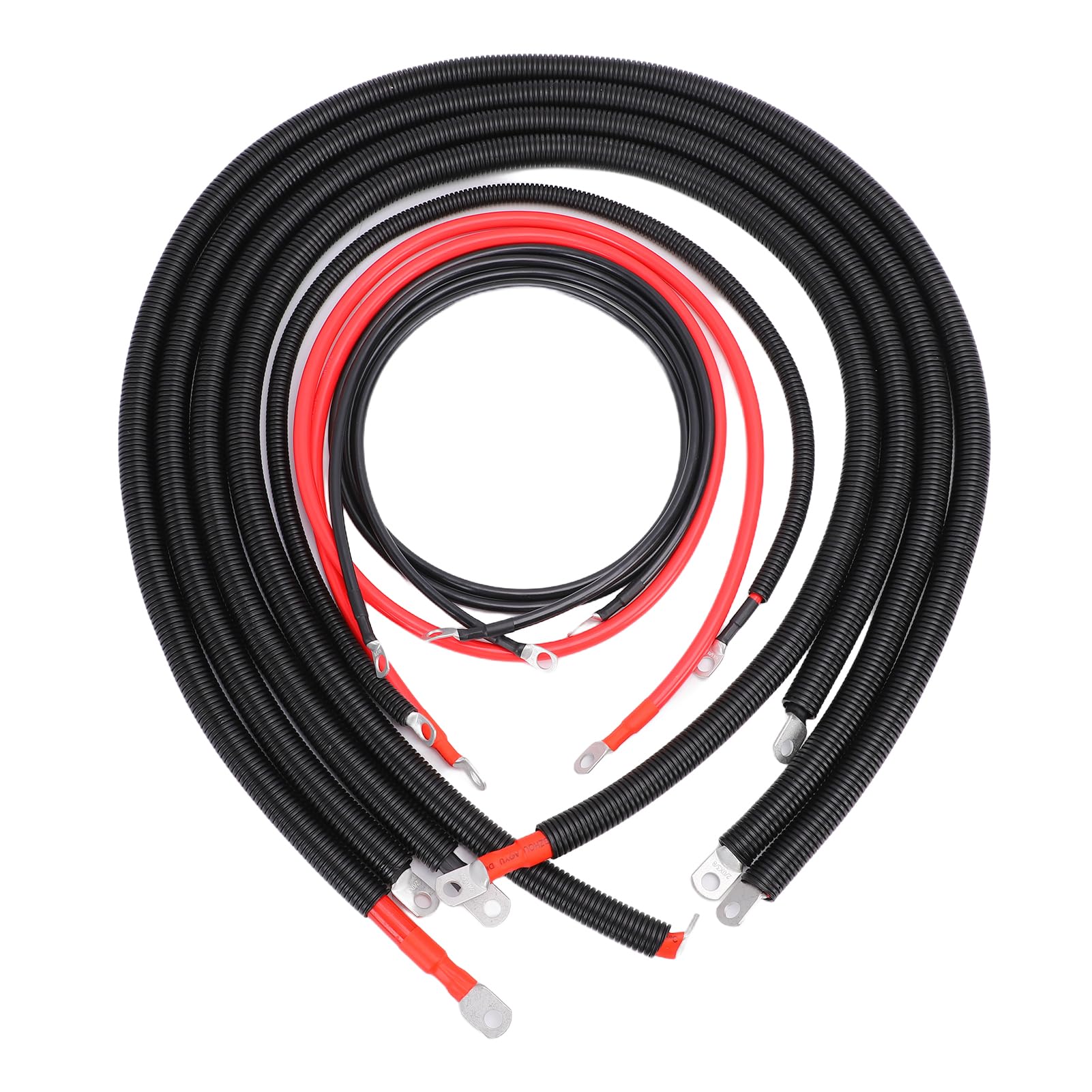 Yctze Kit Cavi Batteria Cavi di Avviamento Batteria in Rame | OEM 2C3Z14300CA Aletta da 90 gradi a montaggio diretto per 7.3L dal 1999 al 2003