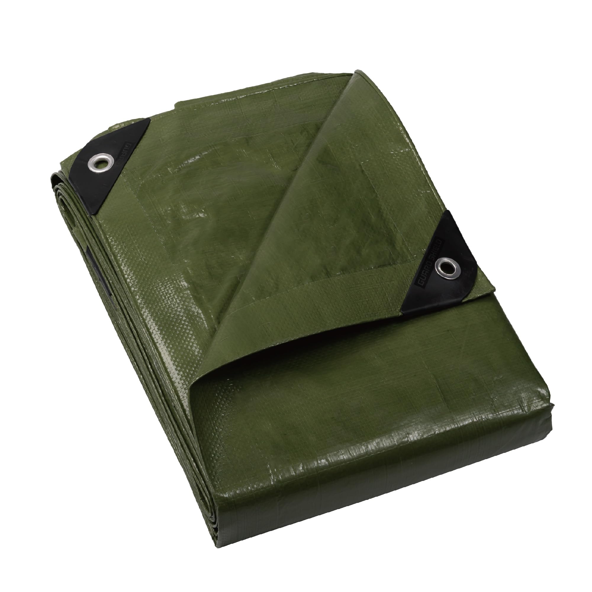 Guard Shield Green Tarpaulin With Eyelets Waterproof 4M X 5M Tarp Multifunctional Polyester 120 G/M² Fabric Tarpaulin All-Purpose Uv Stabilised