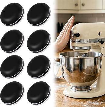 8PCS Appliance Sliders for Kitchen Black,Self-Adhesive Small Kitchen Appliance Slider Hacks Easy to MovIing & Space Saving Must Have Gadgets Mixer Accessories for countertop