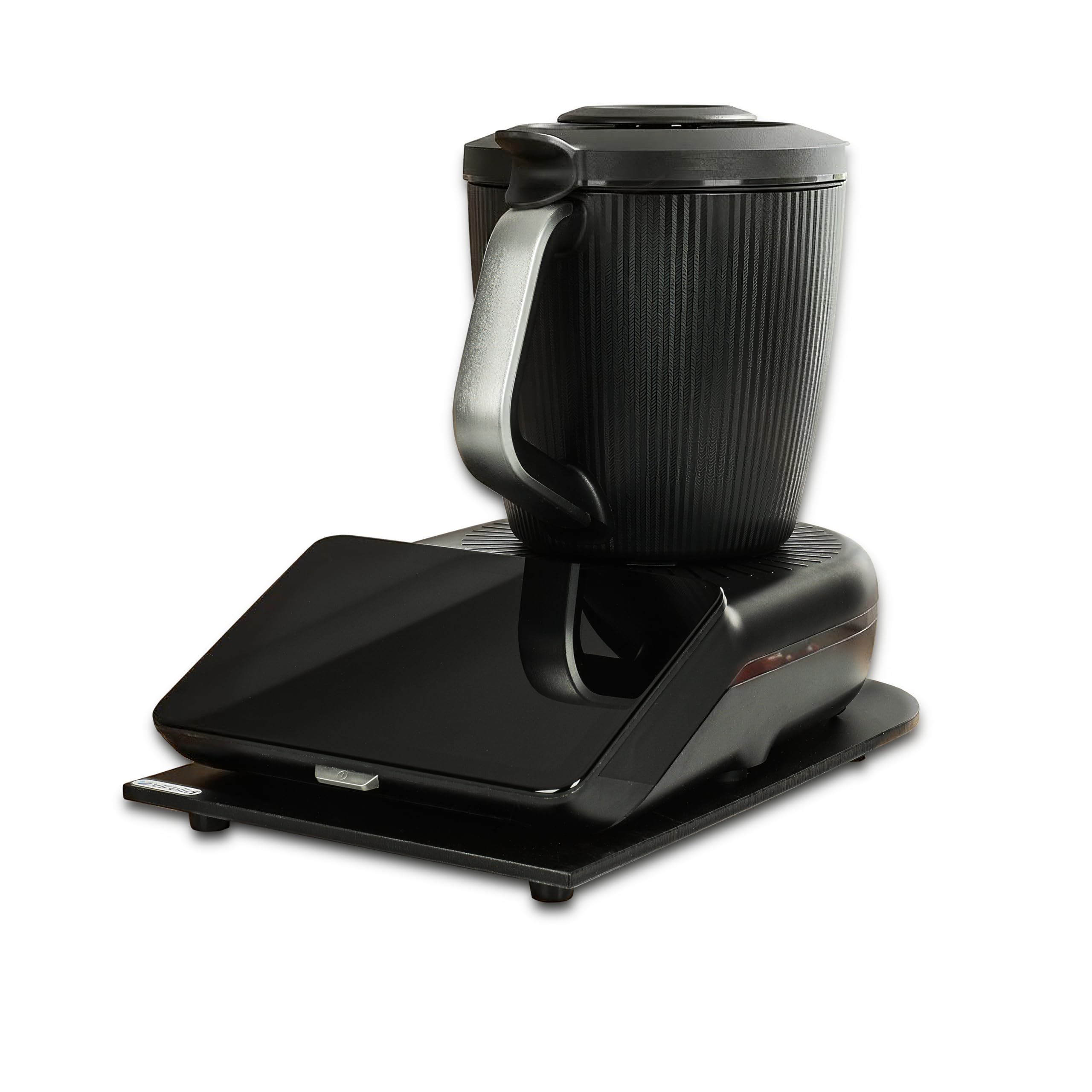 Virelia Sliding Board for Thermomix TM7 - High-Quality Acrylic Base - Slider Accessories Protects Sensitive Scales - Non-Slip & Stable, Black