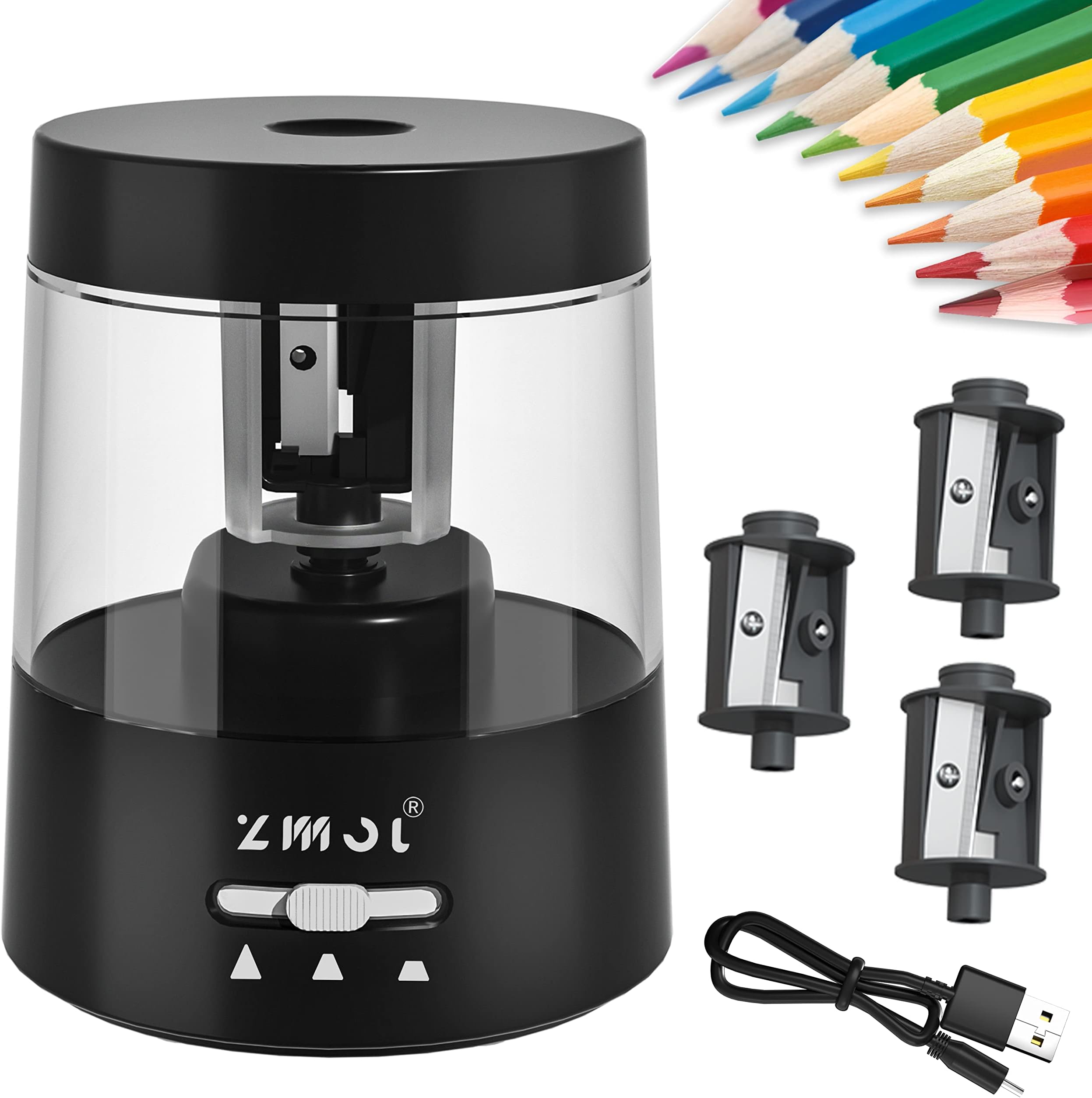 ZMOL Electric Pencil Sharpeners Battery Operated,Portable Small Battery