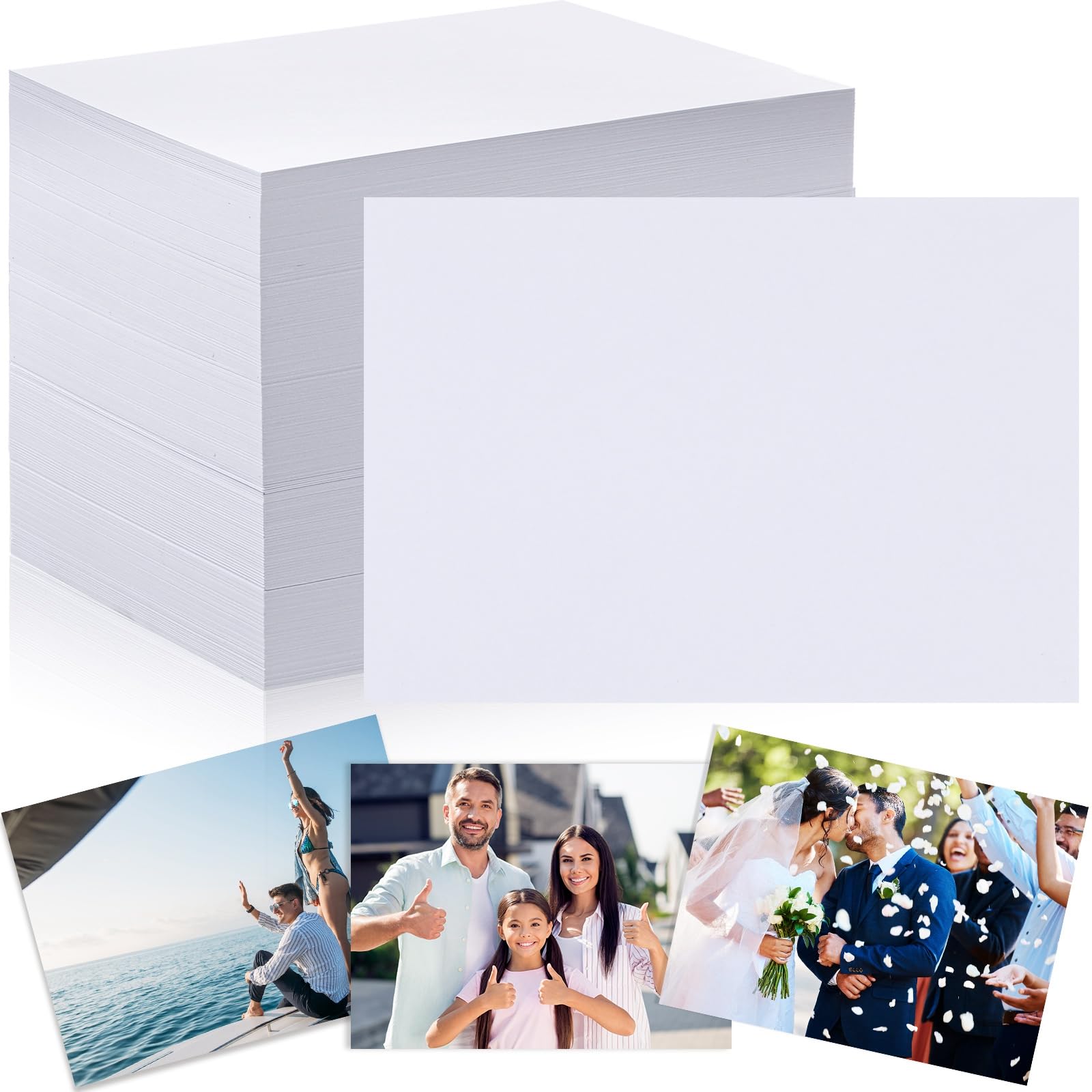 Fainne 600 fogli di carta fotografica lucida su entrambi i lati, 21,6 x 27,9 cm, 24,5 kg, 9,5 mil 200 g/m², carta fotografica lucida per stampante a getto d'inchiostro, creazione di immagini