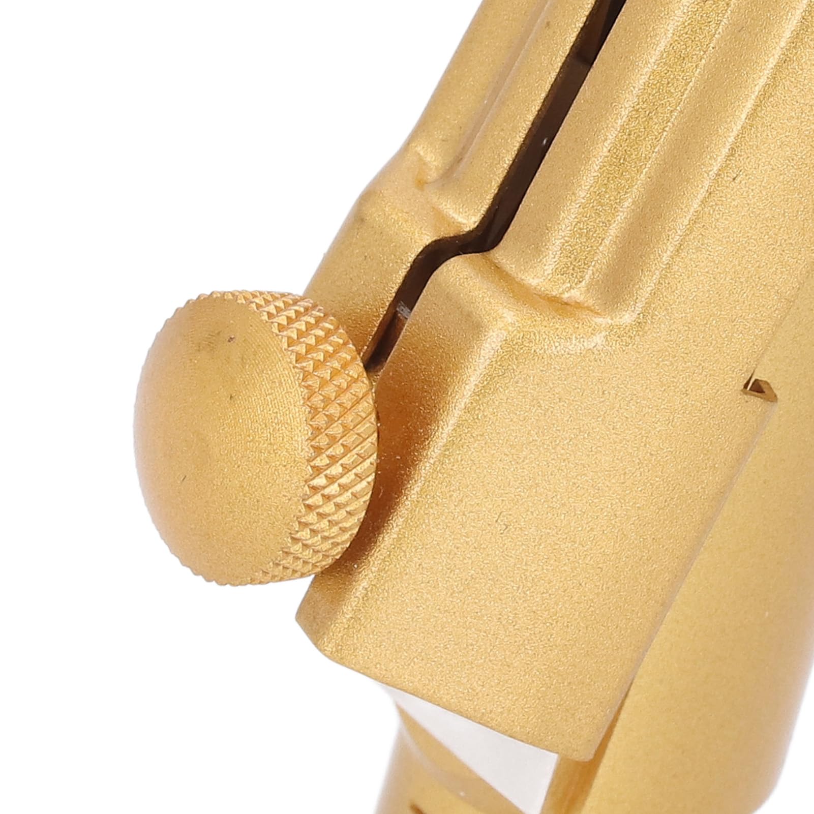 CHICIRIS Bocchino per Sassofono Soprano B Piatto, Bocchino per Sassofono in Ottone Placcato Oro Smerigliato Misura 7, Tono Focalizzato Brillante, Volume Forte per Principianti e Musicisti