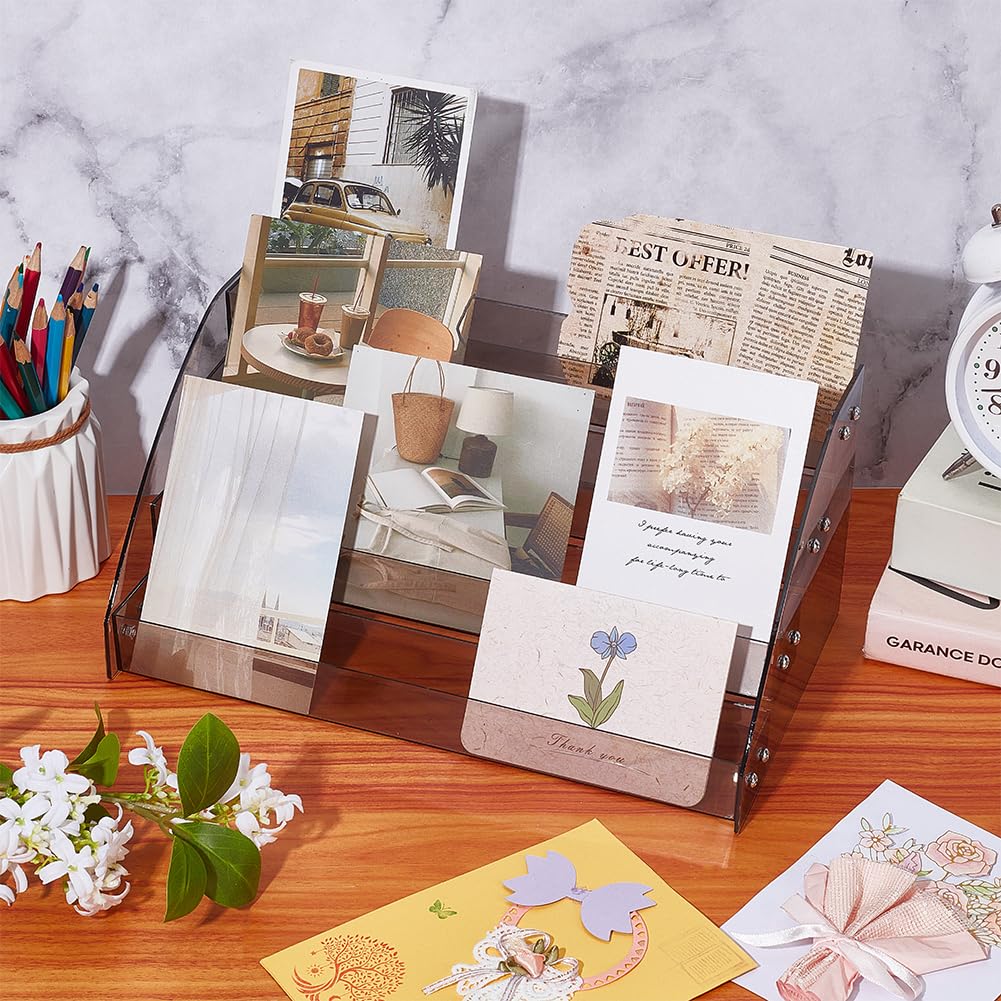 Présentoir Portable à 5 Niveaux En Acrylique Pour Cartes De Vœux De