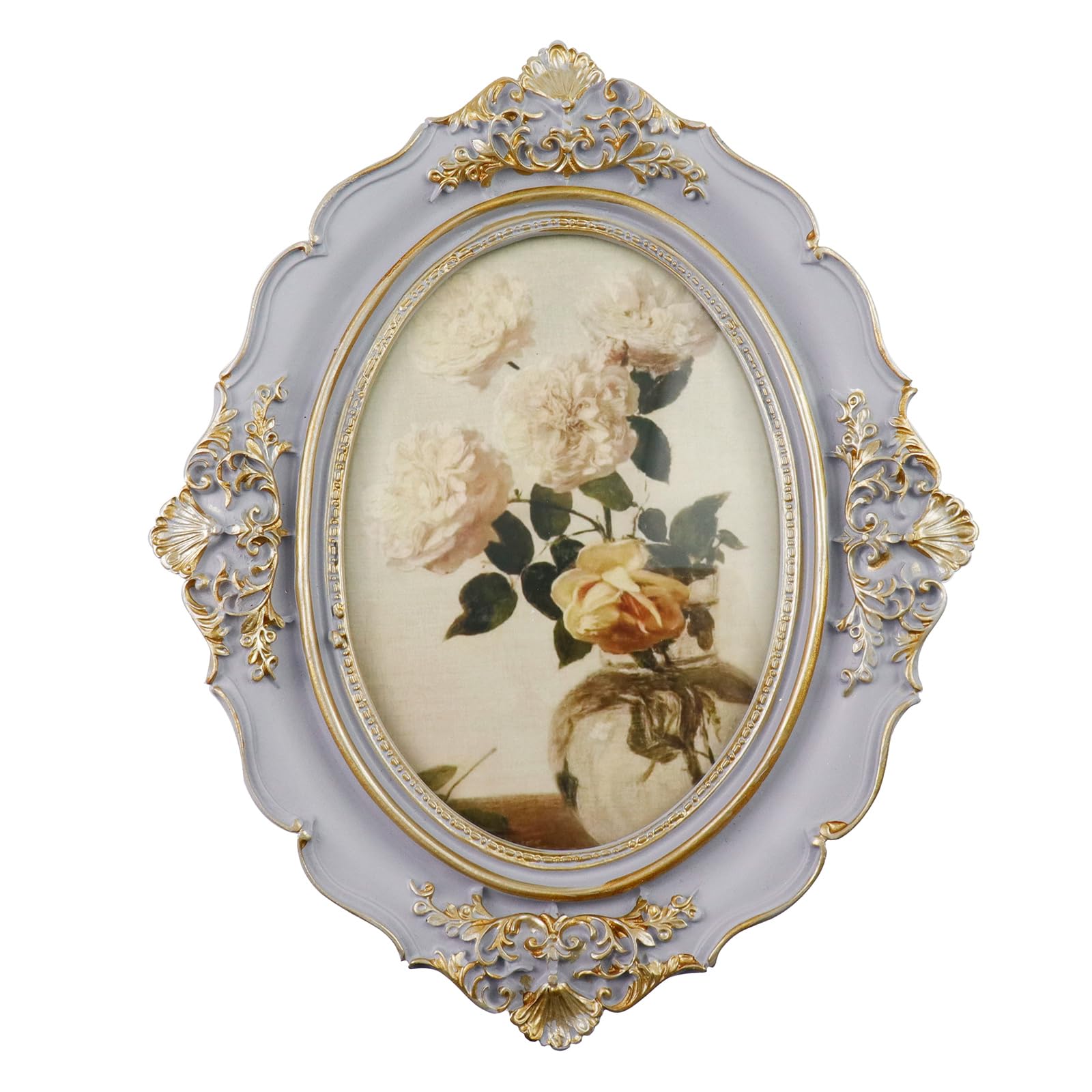 Amazon.com - Coshar Antique Picture Frame 5x7 Oval Photo Frame