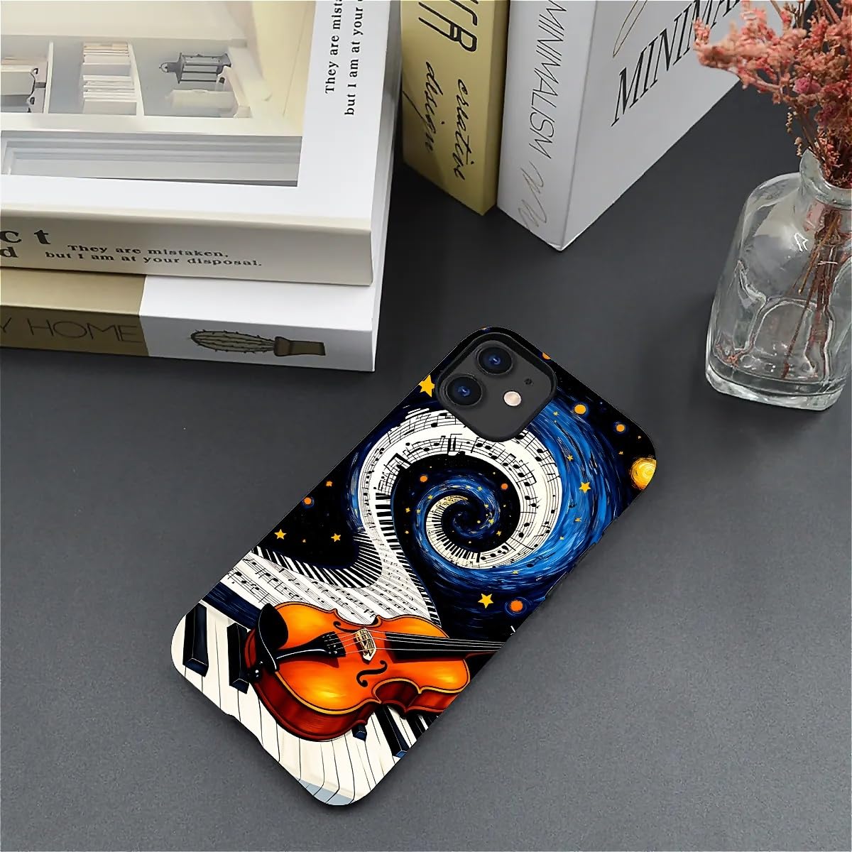 Funda para iPhone 11, diseño de violín de piano, funda mate para teléfono, funda de silicona líquida, resistente a los impactos, antiarañazos y a prueba de golpes