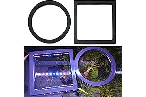 3 Round 3 Square Fish Feeding Rings & Floating Plant Corral Aquarium Decoration