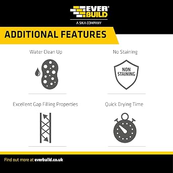 Everbuild One Strike Multi-Purpose Quick-Drying Filler One-Time Application White 450 ml Tub